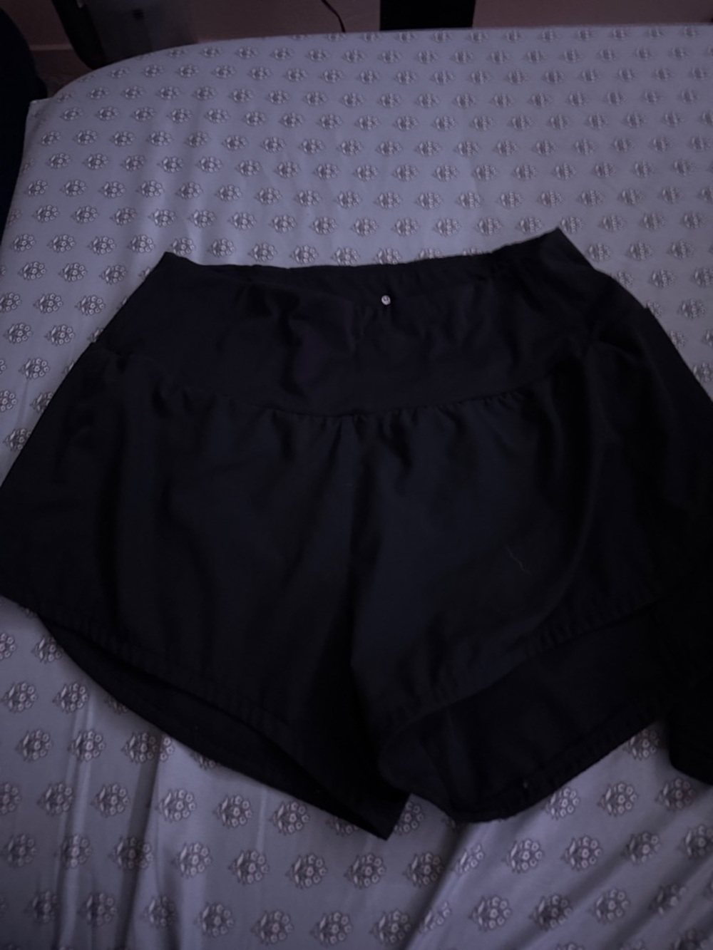 Women's Black Athletic Shorts with Wide Waistband